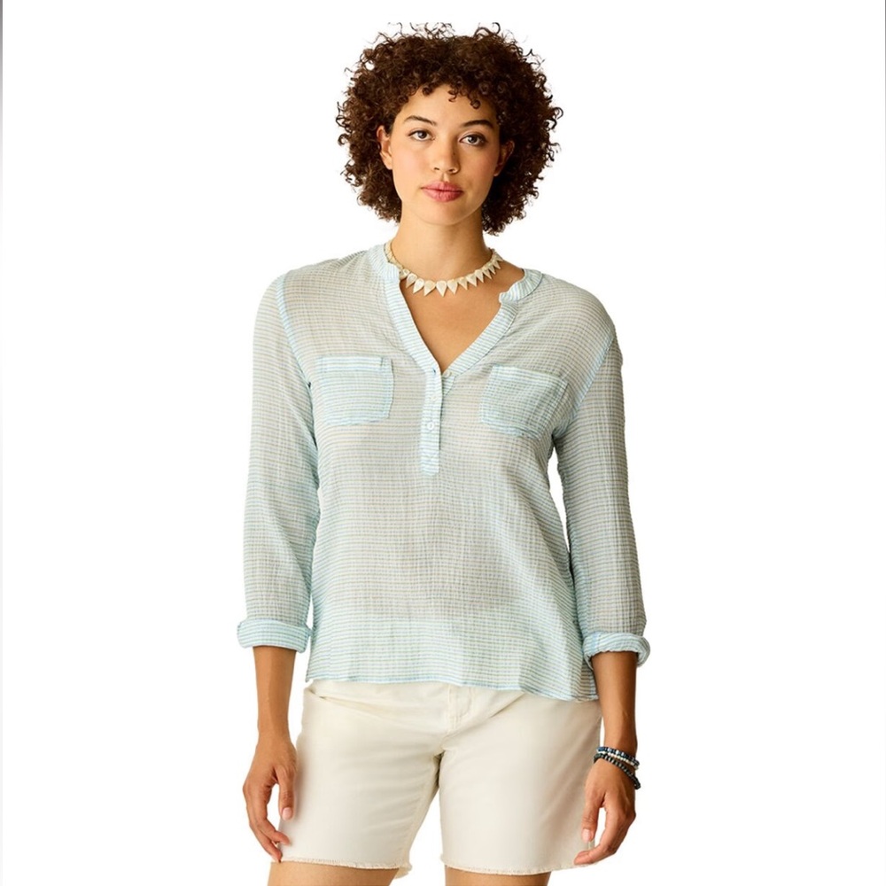 Carve Designs- Dylan Gauze Shirt Organic Cotton - Women's size M